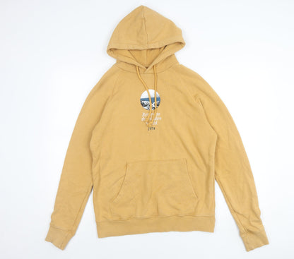 Mens UK Size S Pull & Bear Beige Pullover Hoodie