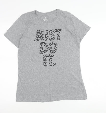 Nike Men's Grey M Athletic Fit Graphic Logo T-Shirt