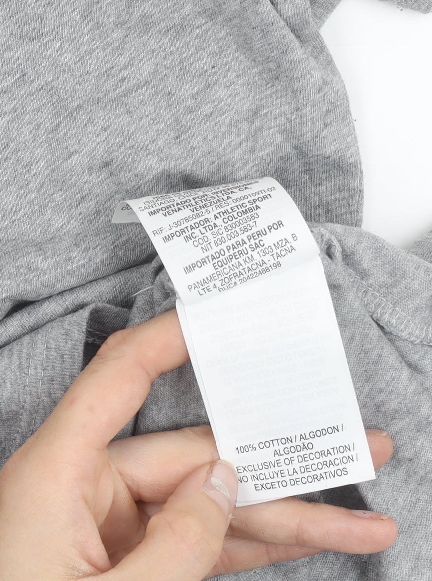 Nike Men's Grey M Athletic Fit Graphic Logo T-Shirt