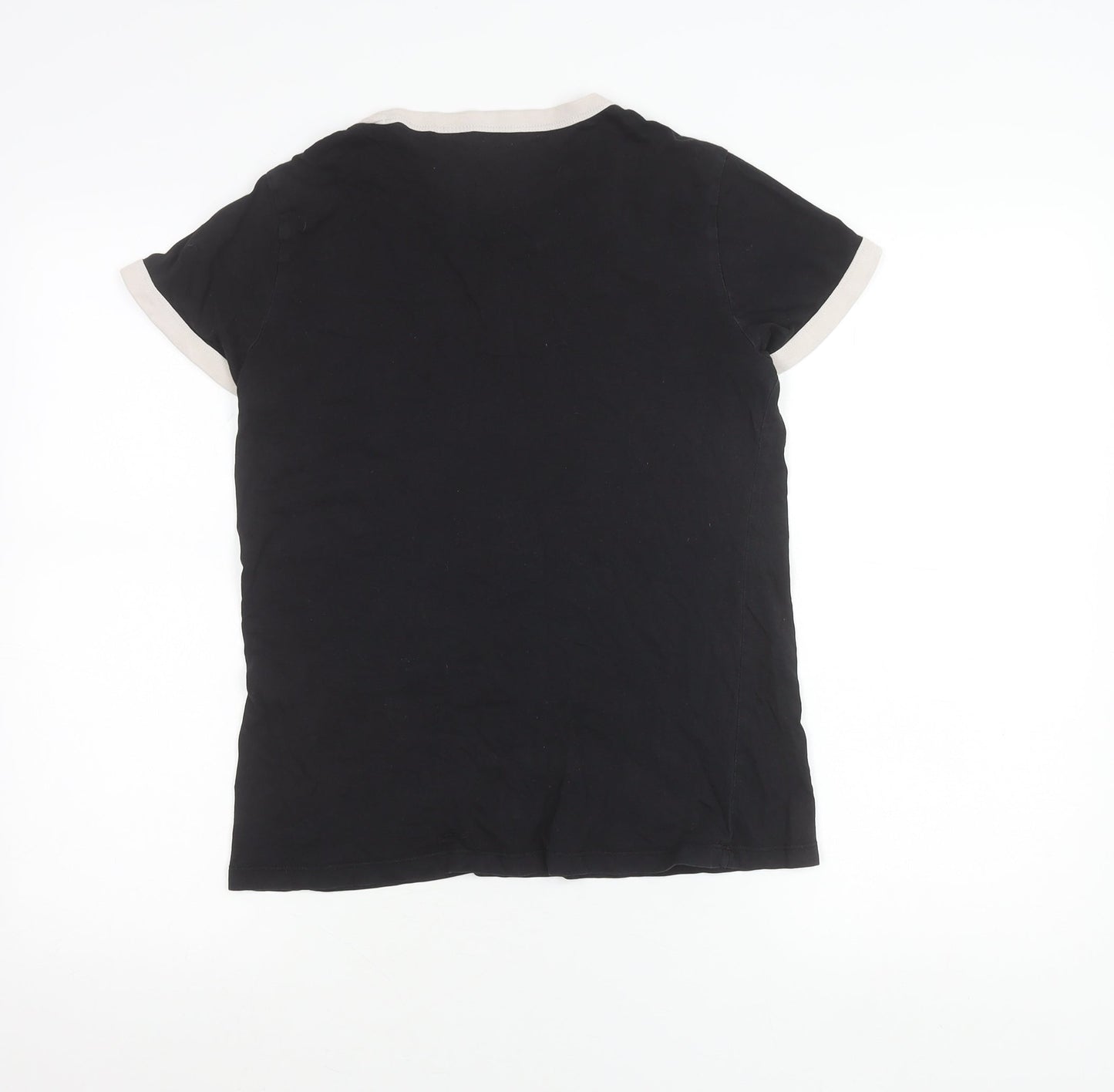 Womens UK Size S Levi's Black Ringer T-Shirt