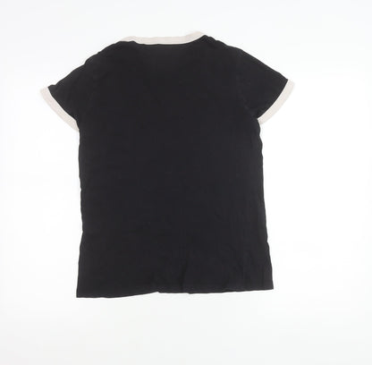 Womens UK Size S Levi's Black Ringer T-Shirt