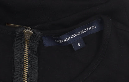 French Connection Women’s Black Sleeveless Sheath Dress S Knee Length