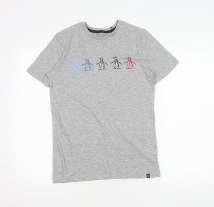 Penguin by Munsingwear Teens Grey Graphic Penguin Logo T-Shirt 12 Slim