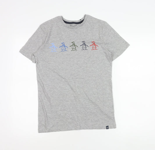 Penguin by Munsingwear Teens Grey Graphic Penguin Logo T-Shirt 12 Slim