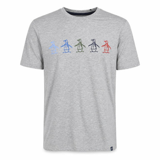 Front view of Original Penguin by Munsingwear Teens Grey Graphic Penguin Logo T-Shirt 12 Slim