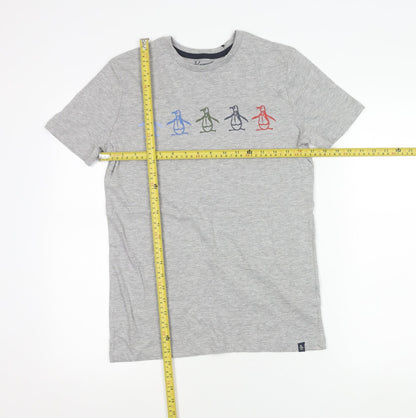 Penguin by Munsingwear Teens Grey Graphic Penguin Logo T-Shirt 12 Slim