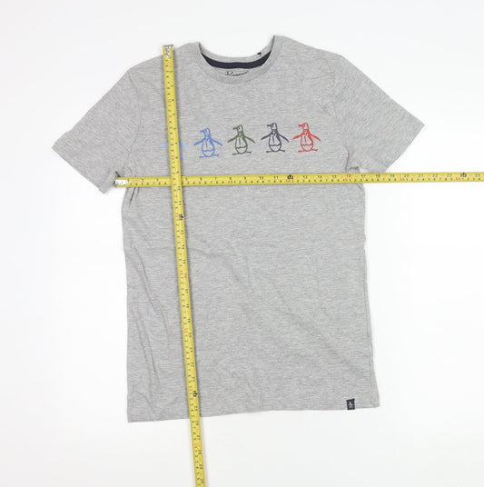 Penguin by Munsingwear Teens Grey Graphic Penguin Logo T-Shirt 12 Slim
