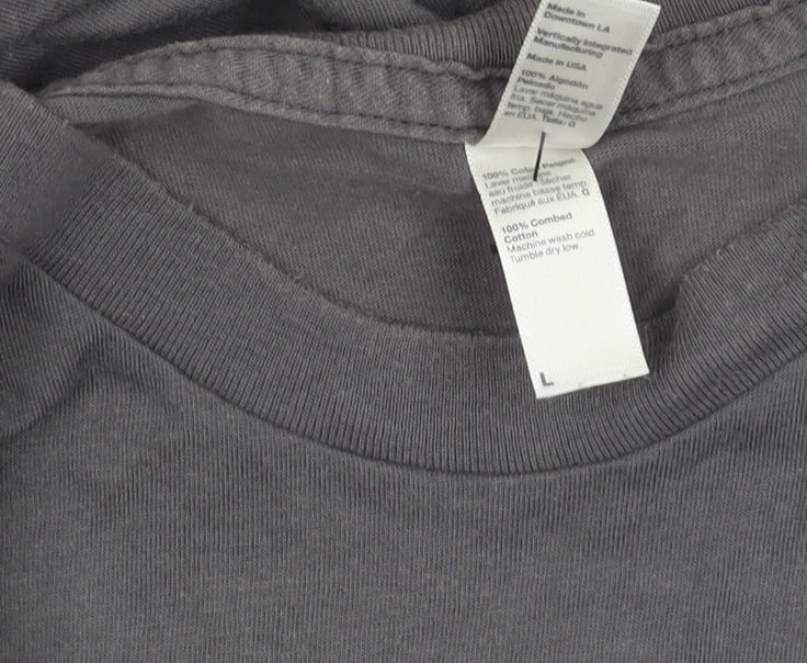 Mens UK Size L American Apparel Grey  T-Shirt