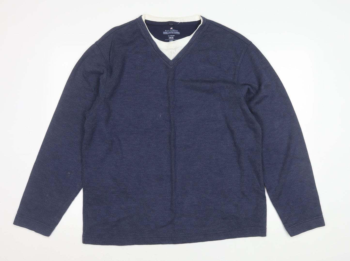 Unisex Adults UK Size M Marks and Spencer Blue Pullover Jumper