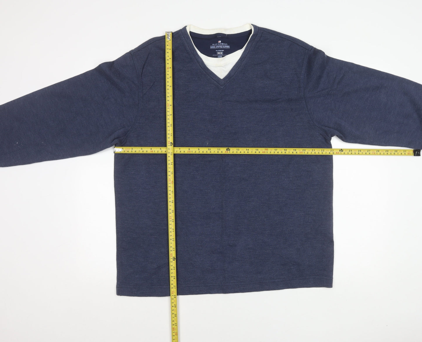 Unisex Adults UK Size M Marks and Spencer Blue Pullover Jumper