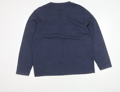 Unisex Adults UK Size M Marks and Spencer Blue Pullover Jumper