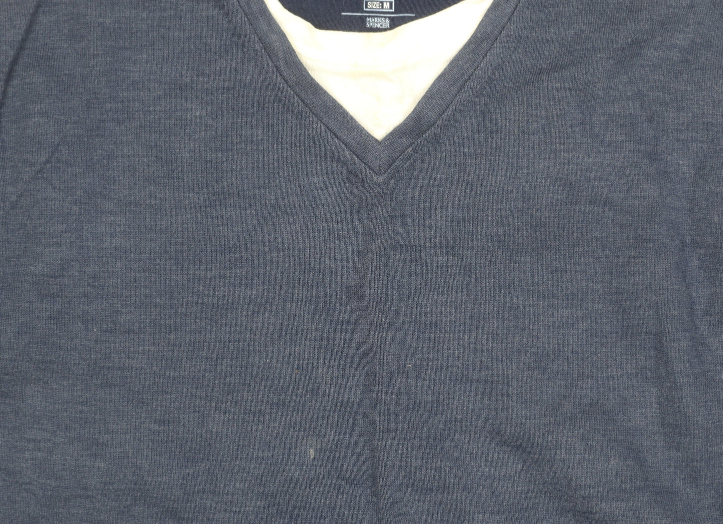 Unisex Adults UK Size M Marks and Spencer Blue Pullover Jumper