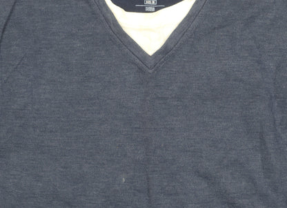 Unisex Adults UK Size M Marks and Spencer Blue Pullover Jumper