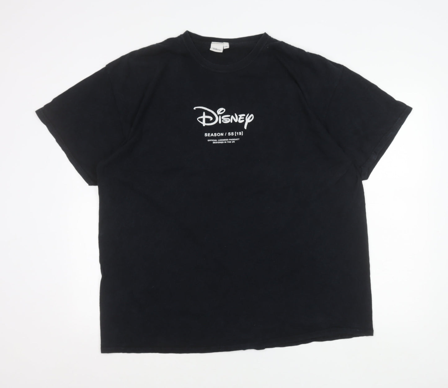 Mens UK Size 2XL Disney Black  T-Shirt