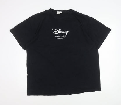 Mens UK Size 2XL Disney Black  T-Shirt