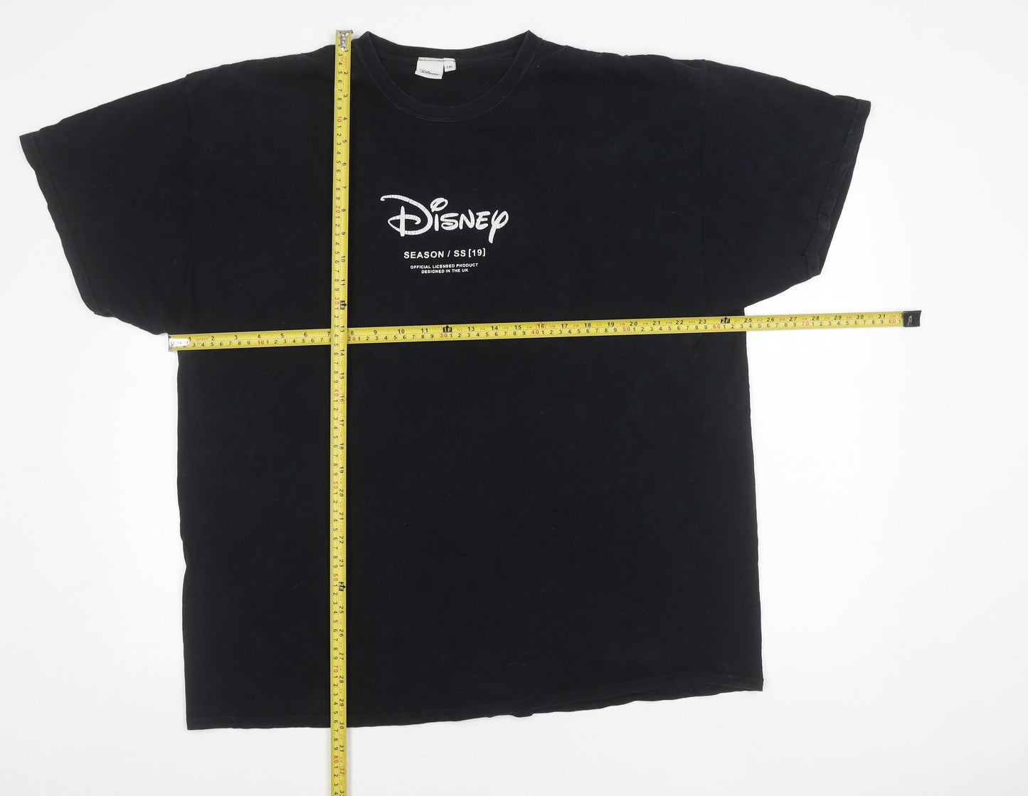 Mens UK Size 2XL Disney Black  T-Shirt