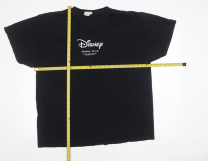 Mens UK Size 2XL Disney Black  T-Shirt
