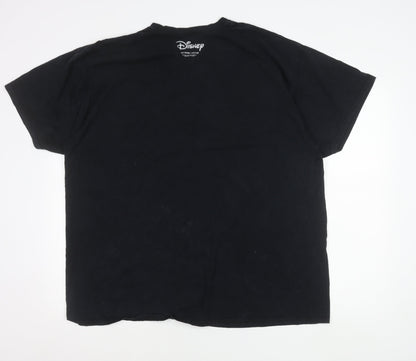 Mens UK Size 2XL Disney Black  T-Shirt