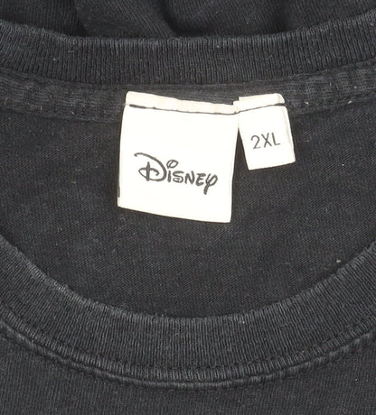 Mens UK Size 2XL Disney Black  T-Shirt