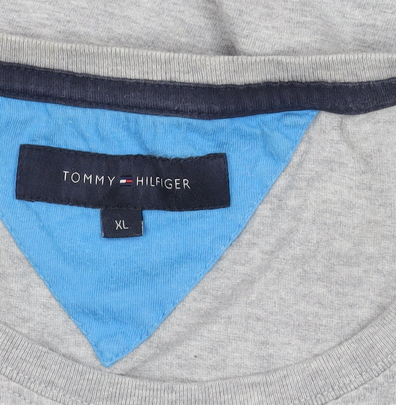 Tommy Hilfiger Men's Grey XL Nautical Logo Short Sleeve T-Shirt