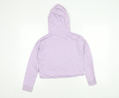 Destination Girls Purple Pullover Hoodie Size 146 Logo Print Casual