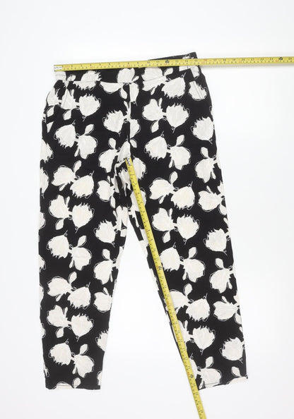 Womens UK Size M Gap Relaxed Fit CasualTravelWorkwear Black Trousers