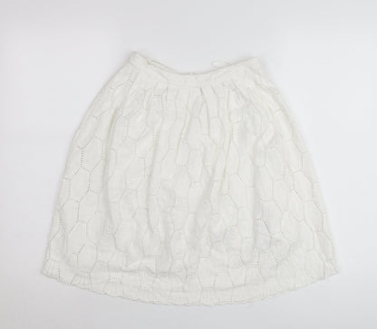 Womens UK Size 8 Red Herring A-Line Lace Skirt