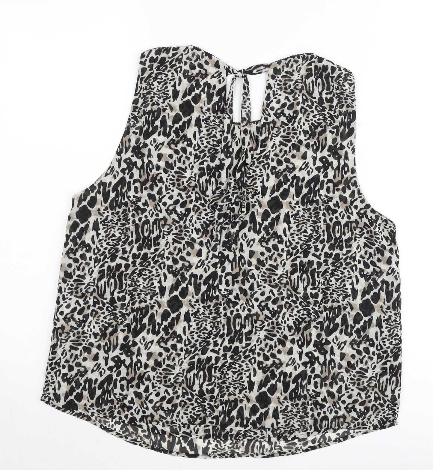 JDY Womens Blouse Top Multicoloured Animal Print Size 12 Sleeveless