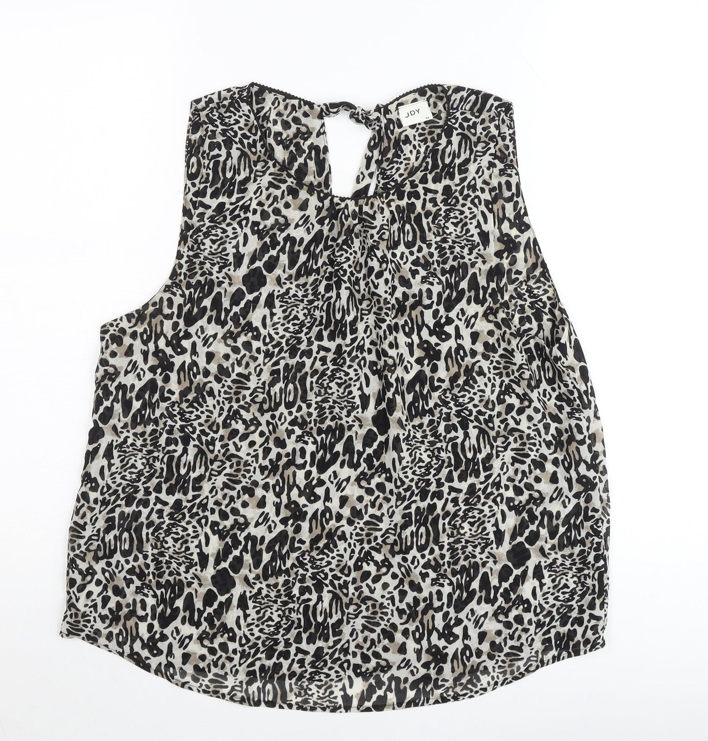 JDY Womens Blouse Top Multicoloured Animal Print Size 12 Sleeveless