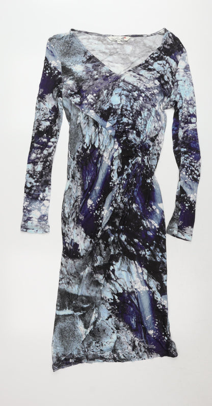 Damsel in a Dress Women’s Multicoloured Size 14 Bodycon Jersey V-Neck Dress