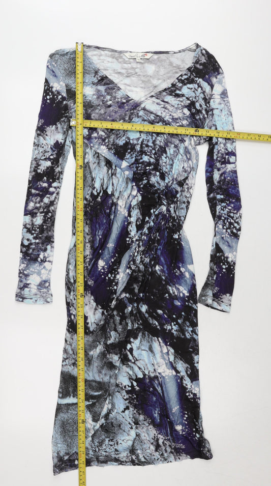 Damsel in a Dress Women’s Multicoloured Size 14 Bodycon Jersey V-Neck Dress