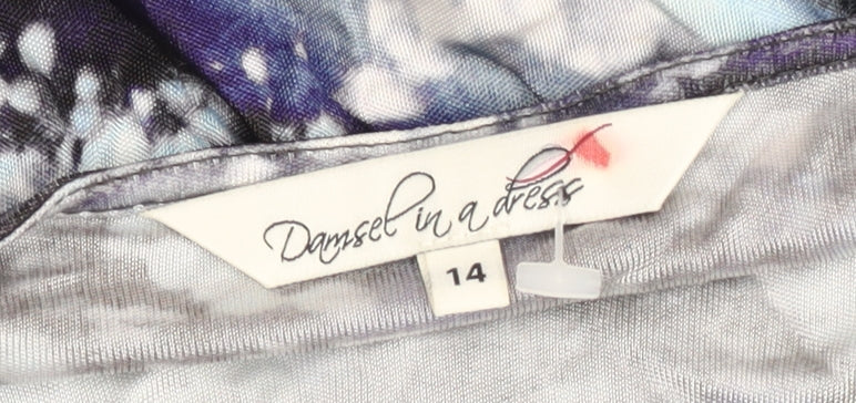 Damsel in a Dress Women’s Multicoloured Size 14 Bodycon Jersey V-Neck Dress