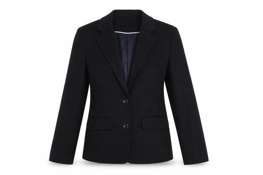 Womens UK Size 10 Papaya Regular Black Suit Jacket