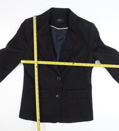 Papaya Women Black Size 10 Tailored Polyester Suit Jacket Blazer
