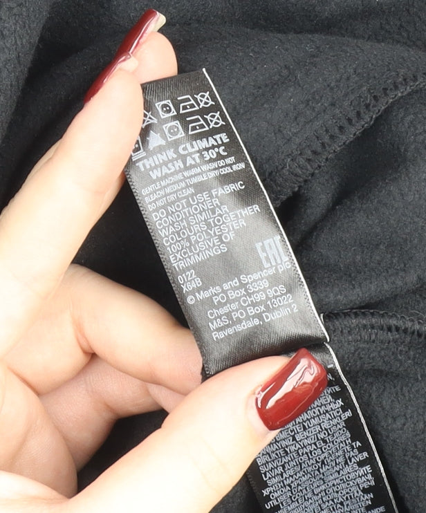 Marks and Spencer Men’s Black XL Fleece Full Zip Jumper Outdoor