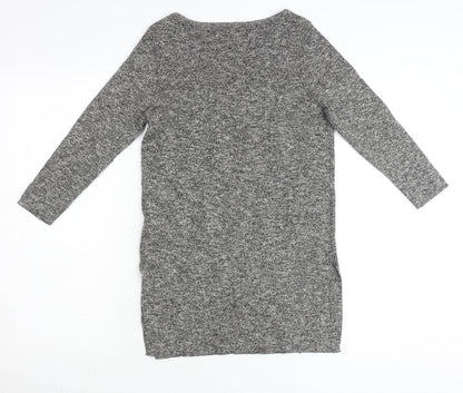 Womens UK Size 6 New Look Grey Tunic Jumper
