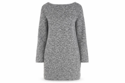 Womens UK Size 6 New Look Grey Tunic Jumper