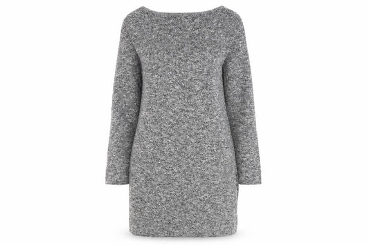 Womens UK Size 6 New Look Grey Tunic Jumper