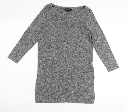 Womens UK Size 6 New Look Grey Tunic Jumper