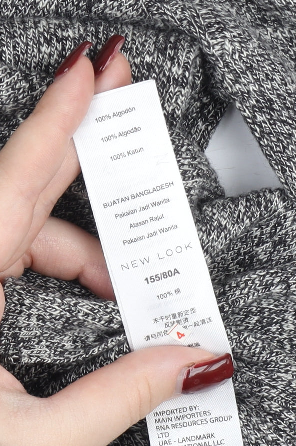 Womens UK Size 6 New Look Grey Tunic Jumper