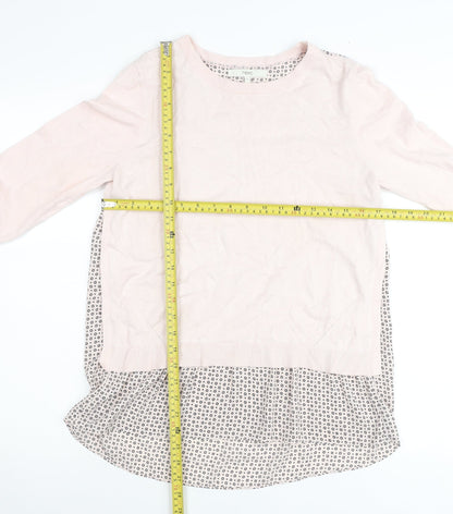 Next Women’s Pink Geometric Back Jumper Size 10 Pullover Top