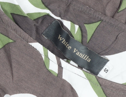 White Vanilla Womens Multicoloured Floral Blouse Size S 3/4 Sleeve Tunic