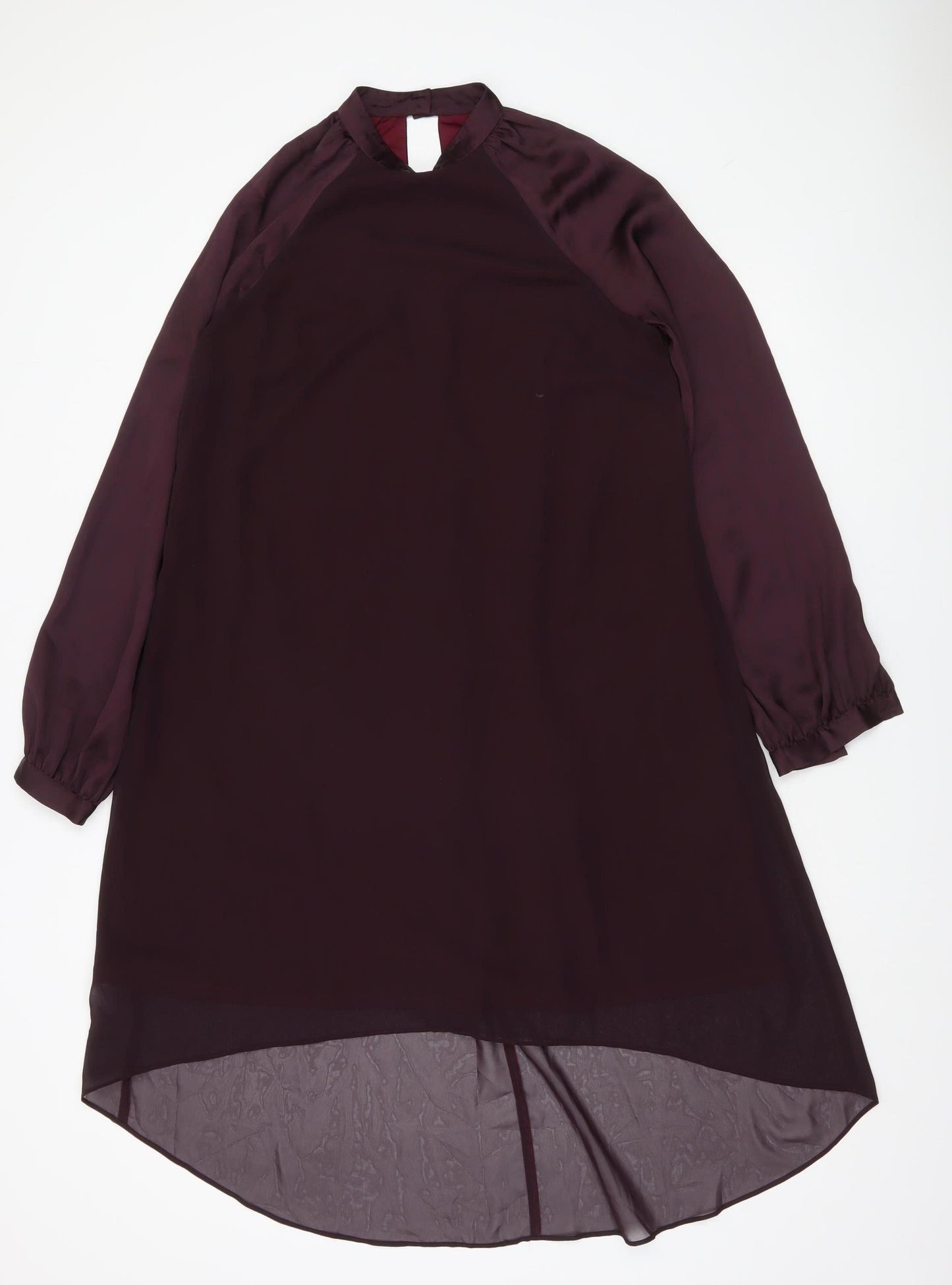 Coast Women’s Purple Shift Hi-Low Chiffon Dress UK 12