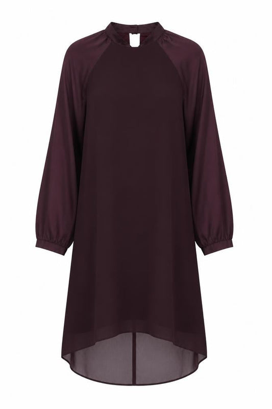 Coast Women’s Purple Shift Hi-Low Chiffon Dress UK 12