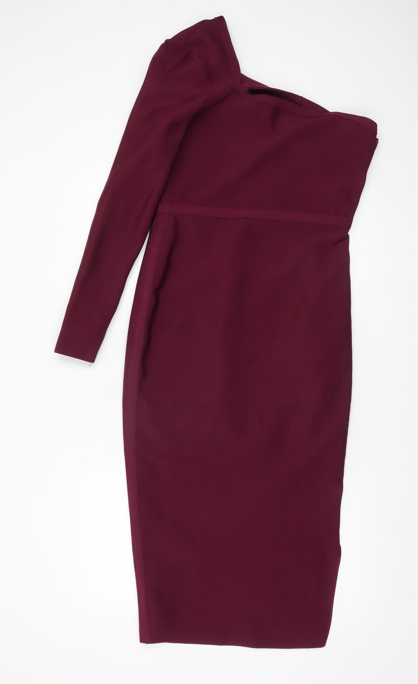 ASOS Women’s Red One Shoulder Bodycon Dress Size 12 Party Cocktail