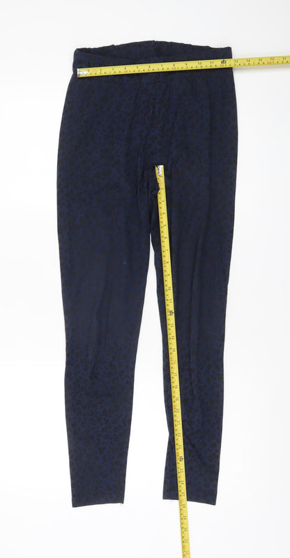 John Lewis Women’s Blue Animal Print Cotton Leggings Size M