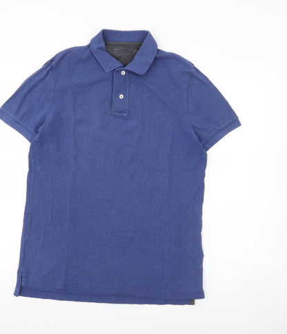 Gap Men’s Blue Classic Fit Cotton Polo Shirt Size S
