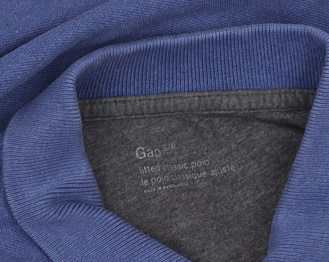 Gap Men’s Blue Classic Fit Cotton Polo Shirt Size S