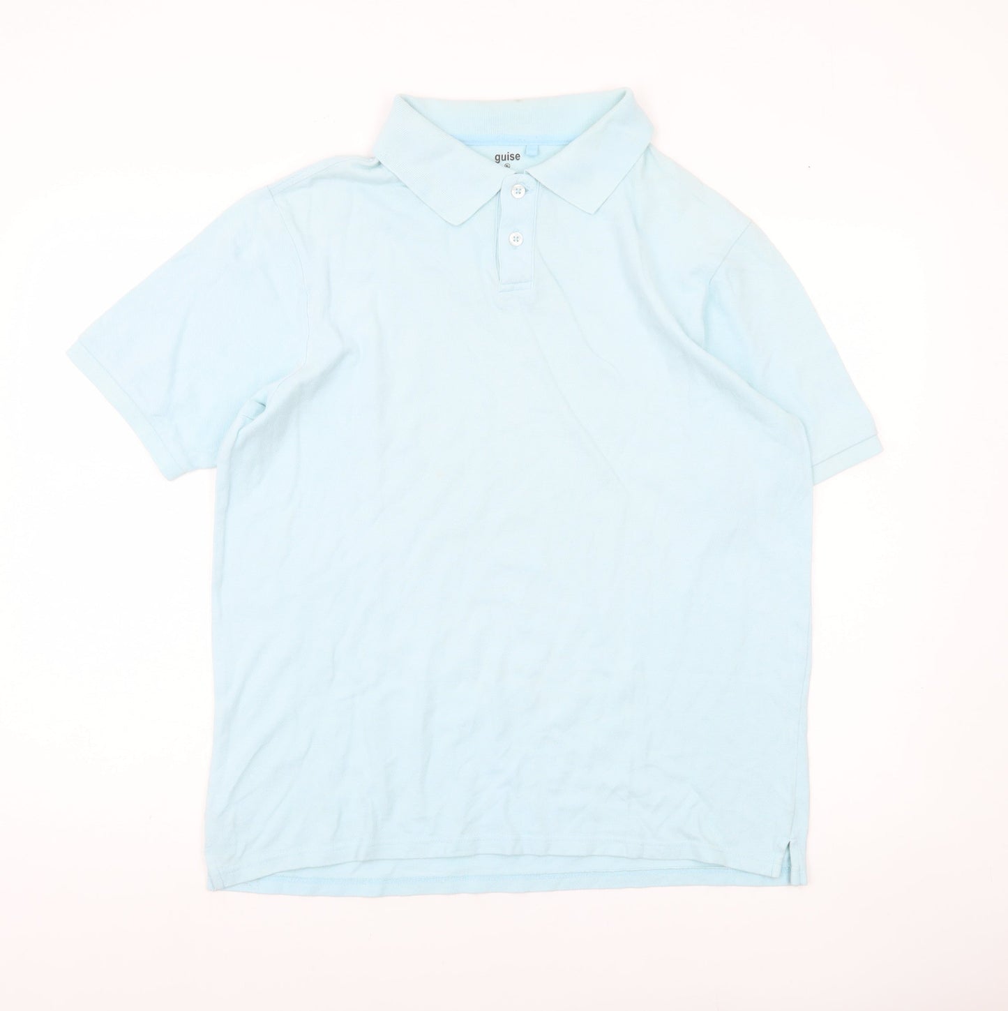 Guise Men's Blue XL Cotton Polo Shirt Short Sleeve Casual