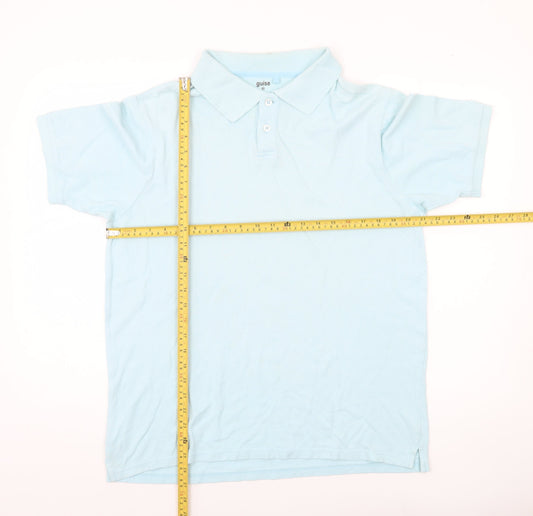 Guise Men's Blue XL Cotton Polo Shirt Short Sleeve Casual